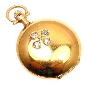 Vintage! Swiss Yellow Gold Diamond Ladies Pocket Watch High Grade Movement